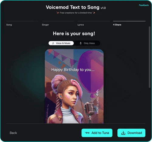 Voicemod Text To Song