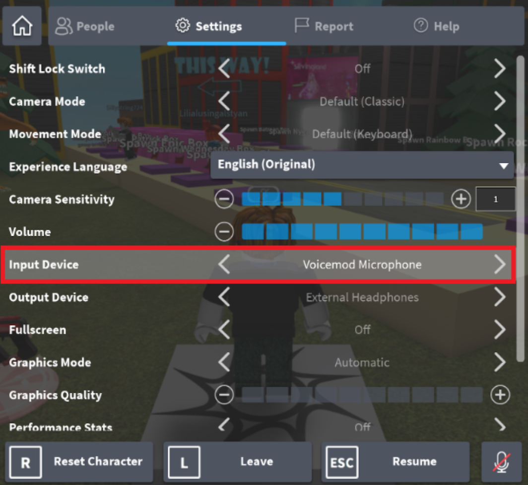 Voicemod Microphone selection in Roblox