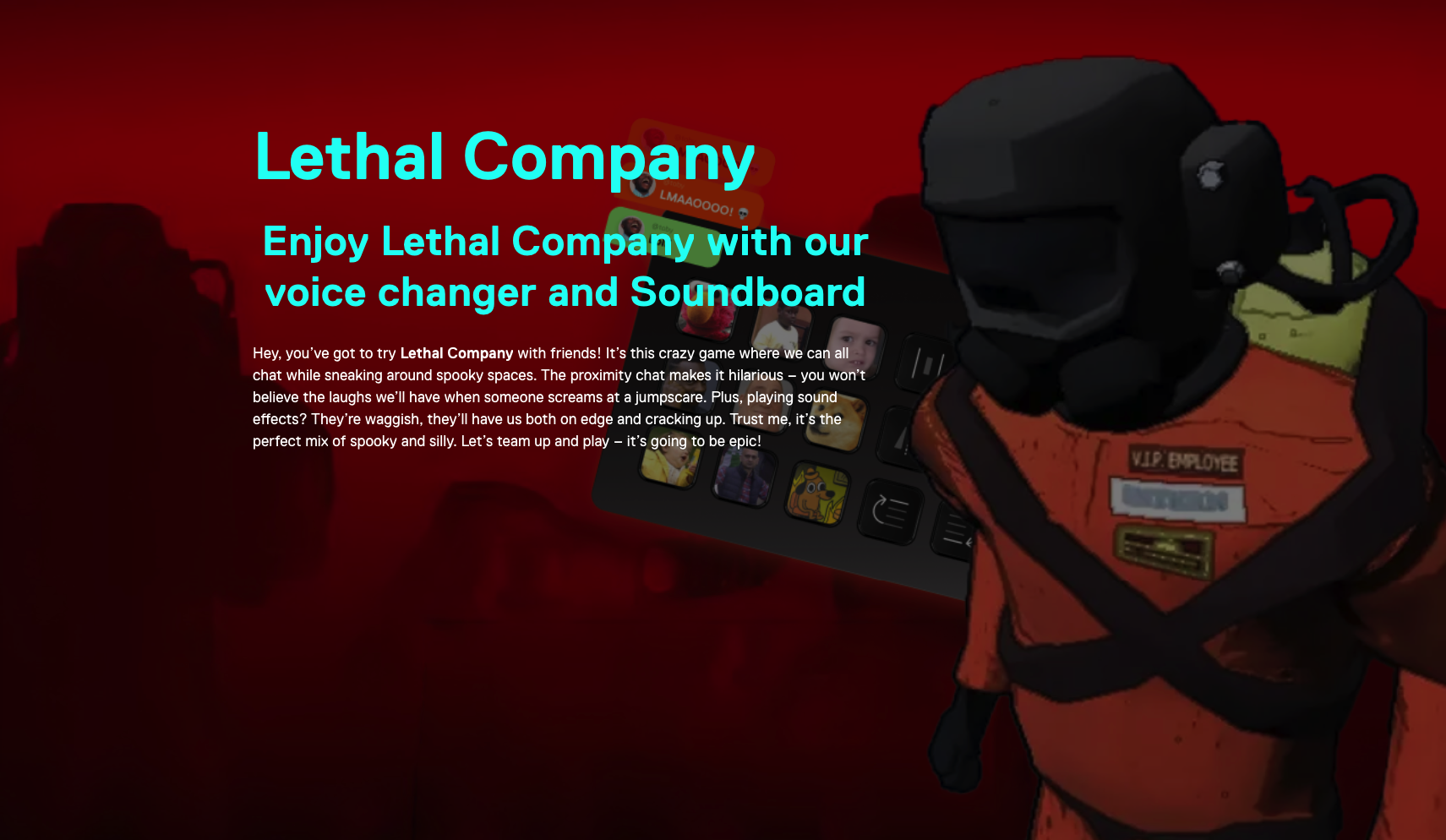 Lethal Company & Voicemod: Soundboard & Voice changer